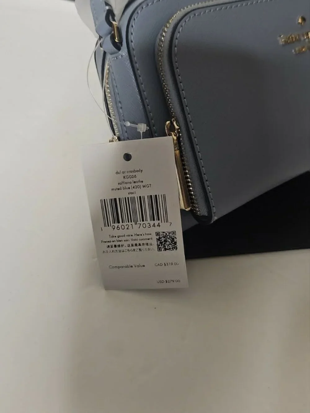NWT Kate Spade Staci Mini Crossbody Bag – Muted Blue